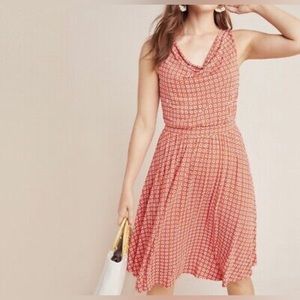 Anthropologie Maeve Orange Daisy Dress. Size M.